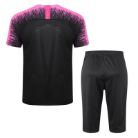 18-19 PSG Black T-Shirt Shirt Kit(Top+Trouser)