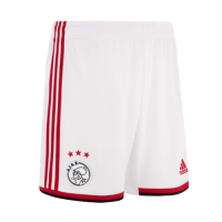 19-20 Ajax White Home White Soccer Jerseys Short