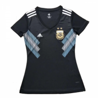2018 World Cup Argentina Away Black Women's Soccer Jersey Shirt