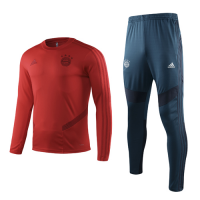 19-20 Bayern Munich Red Sweat Shirt Kit(Top+Trouser)