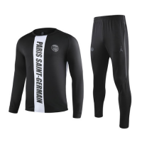 19-20 PSG Black&White Sweat Shirt Kit(Top+Trouser)