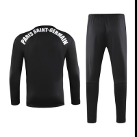 19-20 PSG Big Logo Black Sweat Shirt Kit(Top+Trouser)