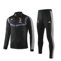 19/20 Juventus Black High Neck Collar Training Kit(Jacket+Trouser)