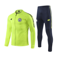 19/20 Manchester City Green High Neck Collar Training Kit(Jacket+Trouser)