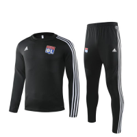19/20 Olympique Lyonnais Black Sweat Shirt Kit(Top+Trouser)