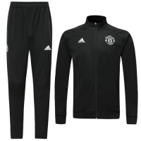 19/20 Manchester United Black High Neck Collar Player Version Training Kit(Jacket+Trouser)