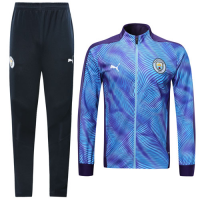 19/20 Manchester City Purple High Neck Collar Player Version Training Kit(Jacket+Trouser)