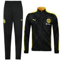 19/20 Borussia Dortmund Yellow High Neck Collar Player Version Training Kit(Jacket+Trouser)