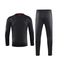 19/20 PSG Black Zipper Sweat Shirt Kit(Top+Trouser)