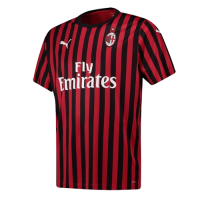 19-20 AC Milan Home Black&Red Soccer Jerseys Shirt
