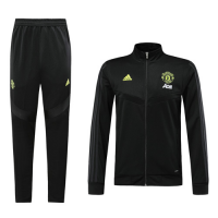 19-20 Manchester United Black High Neck Collar Training Kit(Jacket+Trouser)