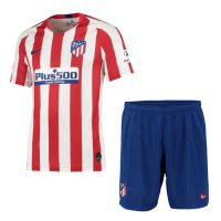 19-20 Atletico Madrid Home Red&White Soccer Jerseys Kit(Shirt+Short)