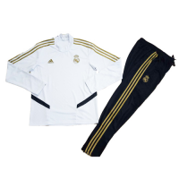 Kids 19-20 Real Madrid White Sweat Shirt Kit(Top+Trouser)