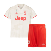19-20 Juventus Away White Children's Jerseys Kit(Shirt+Short)