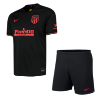 19-20 Atletico Madrid Away Black Soccer Jerseys Kit(Shirt+Short)