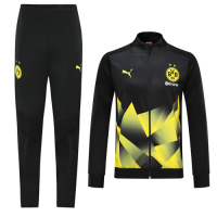 19/20 Borussia Dortmund Black High Neck Collar Training Kit(Jacket+Trouser)