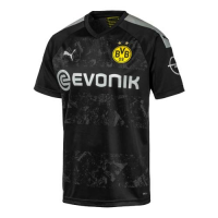 19/20 Borussia Dortmund Away Black Soccer Jerseys Kit(Shirt+Short)