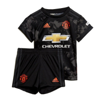 19/20 Manchester United Third Away Black Children's Jerseys Kit(Shirt+Short)