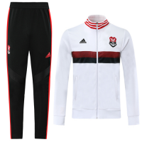 19/20 CR Flamengo White High Neck Collar Training Kit(Jacket+Trousers)