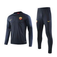 19/20 Roma Navy Zipper Sweat Shirt Kit(Top+Trouser)
