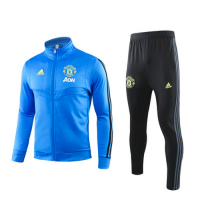 19/20 Manchester United Blue High Neck Collar Training Kit(Jacket+Trouser)