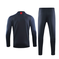19/20 Roma Navy Zipper Sweat Shirt Kit(Top+Trouser)