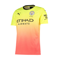 19/20 Manchester City Third Away Yellow&Orange Jerseys Shirt(Player Version)