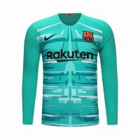 19/20 Barcelona Goalkeeper Blue Long Sleeve Jerseys Shirt