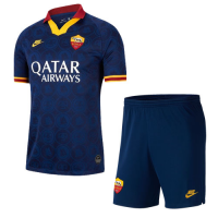 19/20 Roma Third Away Navy Soccer Jerseys Kit(Shirt+Short)