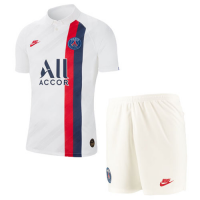 19/20 PSG Third Away White Soccer Jerseys Kit(Shirt+Short)