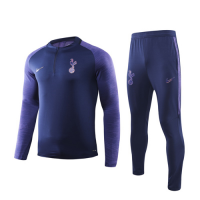 19/20 Tottenham Hotspur Navy Zipper Sweat Shirt Kit(Top+Trouser)
