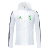 19/20 Juventus White Hoodie Windrunner Jacket