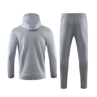 19/20 Chelsea Gray Hoodie Training Kit(Jacket+Trouser)