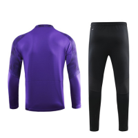19/20 Manchester City Purple Zipper Sweat Shirt Kit(Top+Trouser)