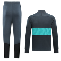 19/20 Barcelona Gray&Green High Neck Collar Training Kit(Jacket+Trouser)