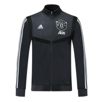 19/20 Manchester United Dark Gray High Neck Collar Training Jacket