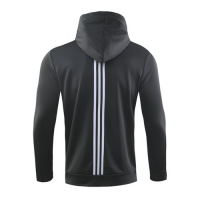 19/20 Manchester United Black&Gray Hoodie Training Kit(Jacket+Trouser)