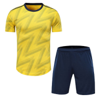 Arsenal Style Customize Team Yellow Soccer Jerseys Kit(Shirt+Short)