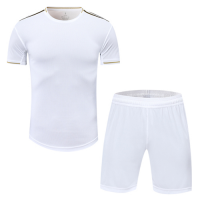 Real Madrid Style Customize Team Black&White Soccer Jerseys Kit(Shirt+Short)