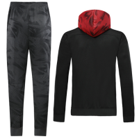 19/20 AC Milan Black Hoodie Training Kit(Jacket+Trouser)
