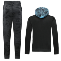 19/20 Manchester City Black Hoodie Training Kit(Jacket+Trouser)