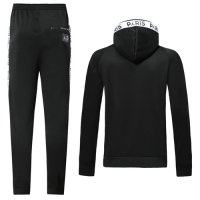 19/20 PSG Black Hoodie Training Kit(Jacket+Trouser)