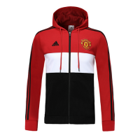 19/20 Manchester United Red&White Hoodie Jacket