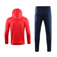 19/20 Bayern Munich Light Red Hoody Training Kit(Jacket+Trouser)