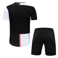 Juventus Style Customize Team Black&White Soccer Jerseys Kit(Shirt+Short)
