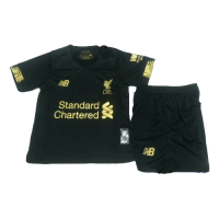 19-20 Liverpool Goalkeeper Black Children's Jerseys Kit(Shirt+Short)