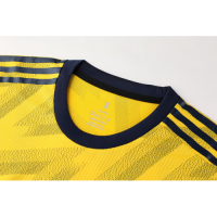 Arsenal Style Customize Team Yellow Soccer Jerseys Kit(Shirt+Short)