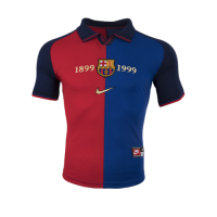 1999-2000 Barcelona Home Classic Retro 100-Yeas Anniversary Jersey Shirt