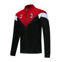 19/20 AC Milan Black&Red&White High Neck Collar Training Jacket