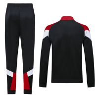 19/20 AC Milan Black&Red&White High Neck Collar Training Kit(Jacket+Trouser)